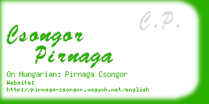 csongor pirnaga business card